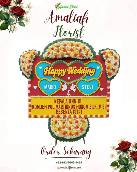 Papan Bunga Pernikahan Oebobo